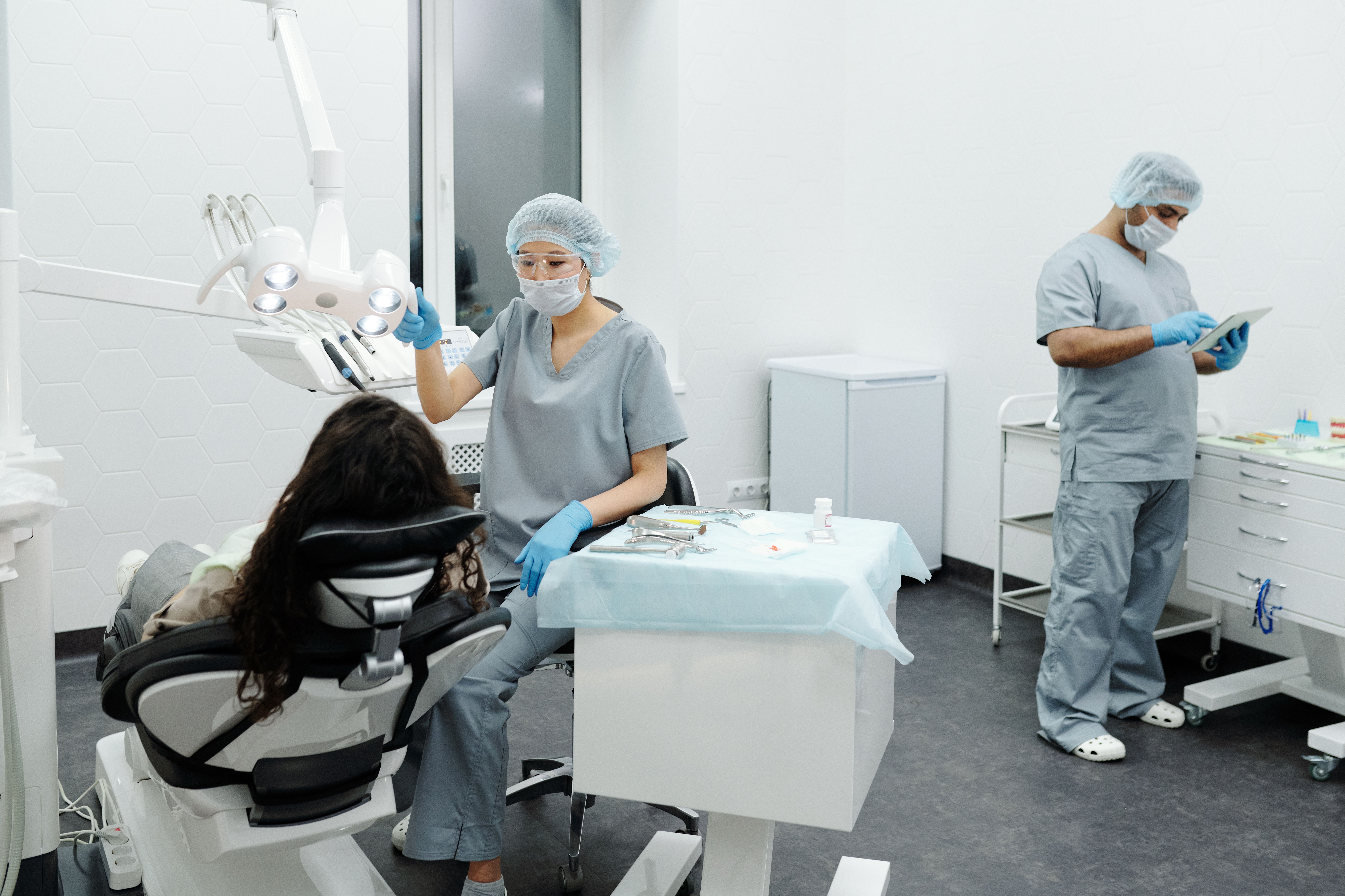 Dental clinic reception and waiting area
