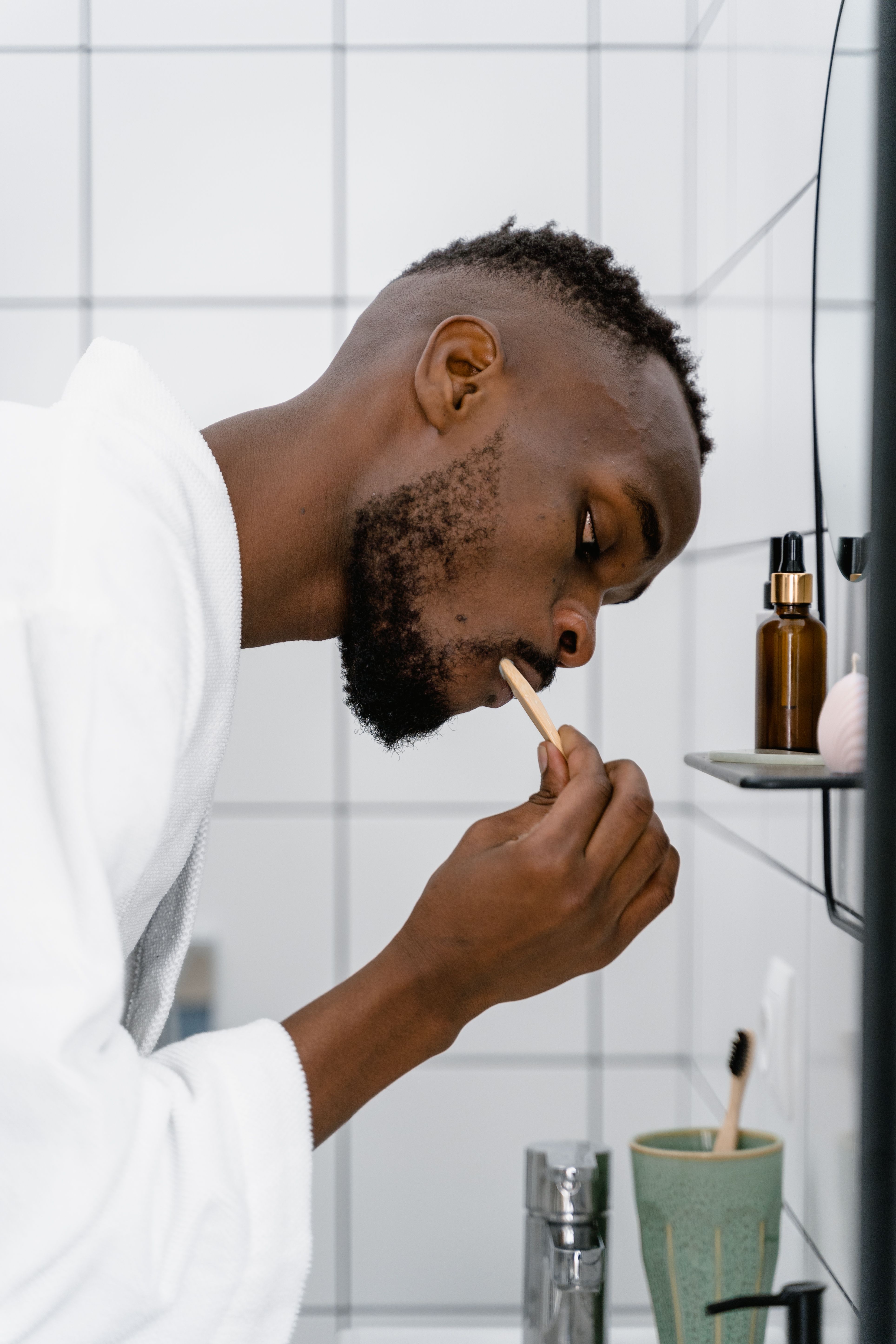 Dentist providing professional dental care to patient